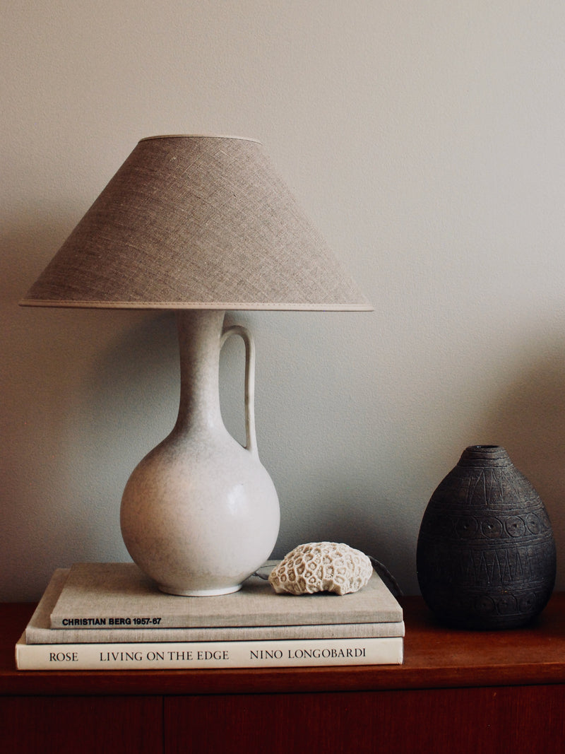 Gunnar Nylund white stoneware table lamp