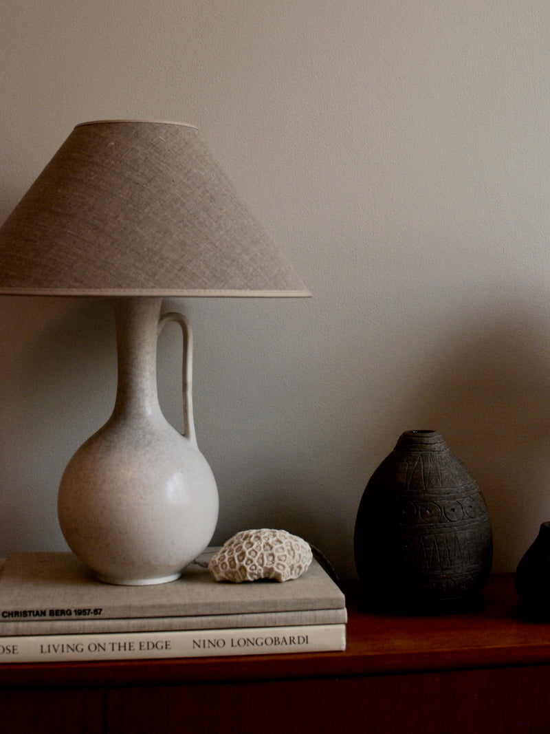 Gunnar Nylund white stoneware table lamp