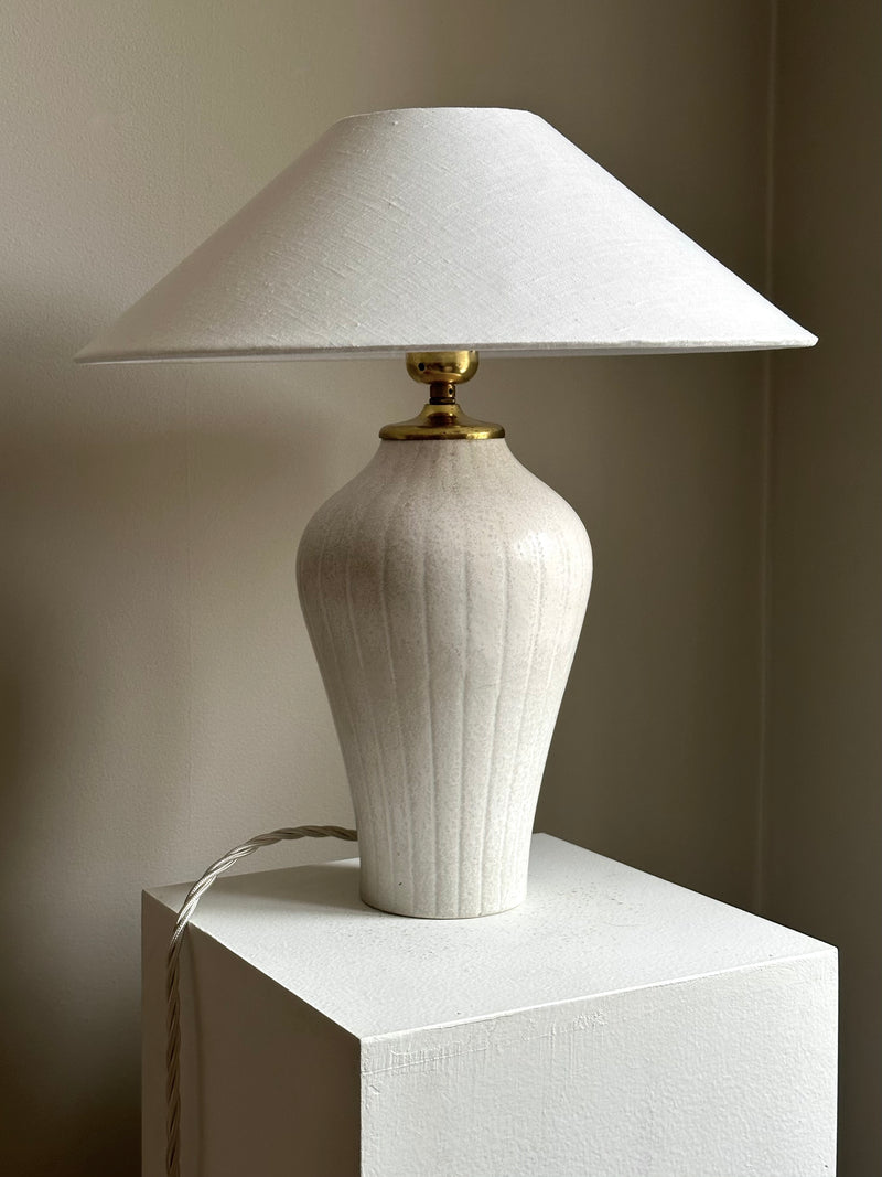Gunnar Nylund White Stoneware Table Lamp