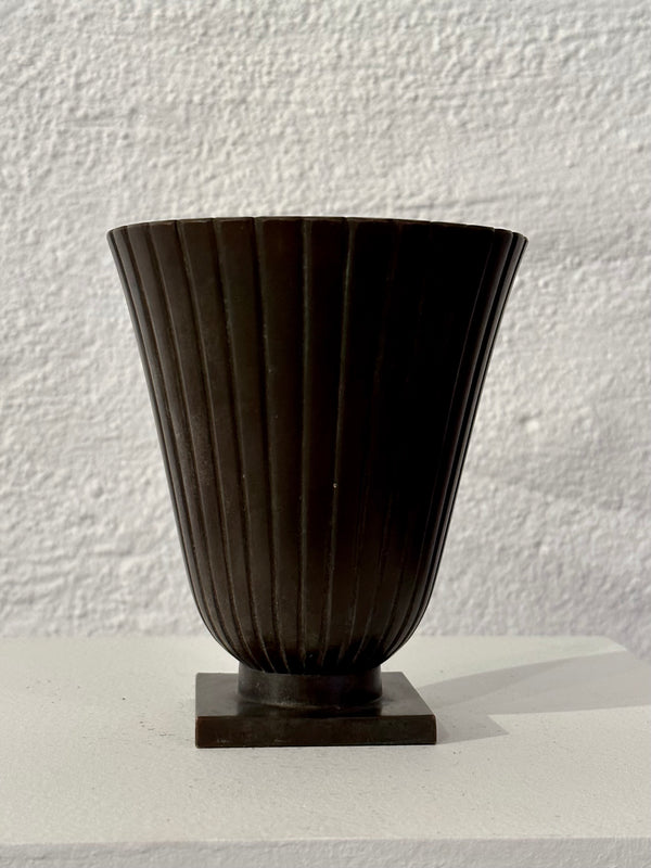 1930s Patinated Bronze Vase