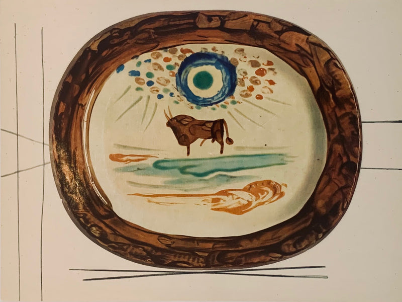 Vintage Ceramic Print "Bull"