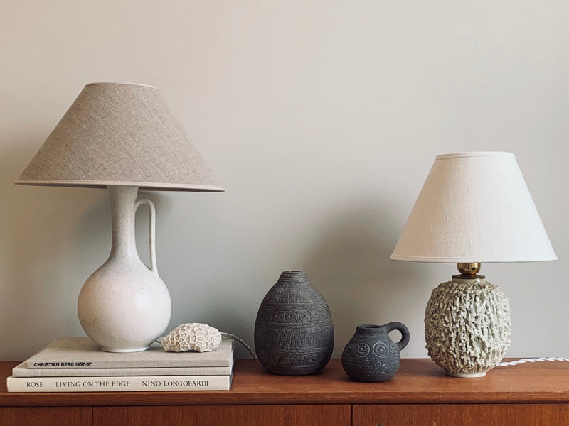 Gunnar Nylund white stoneware table lamp