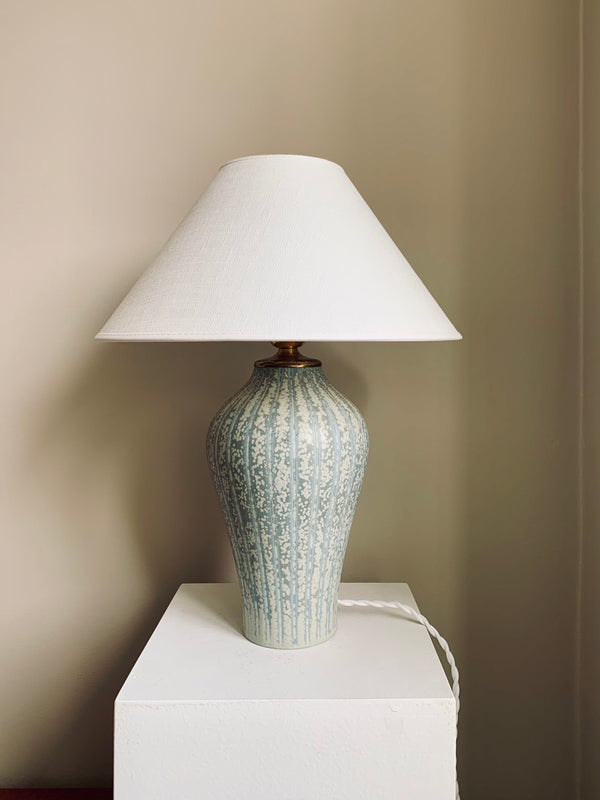 Gunnar Nylund Blue Stoneware Table Lamp