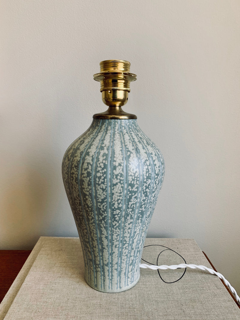 Gunnar Nylund Blue Stoneware Table Lamp