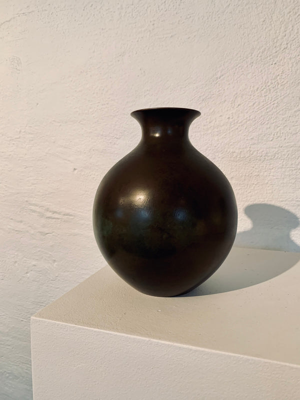 Just Andersen patinated bronze vase