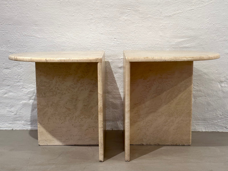 Travertine Side Tables