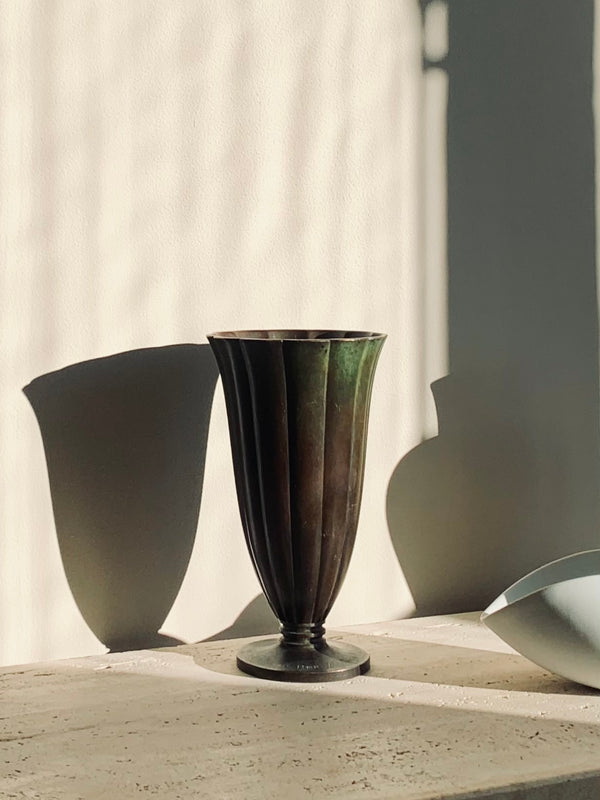 1930's Patinated Bronze vase
