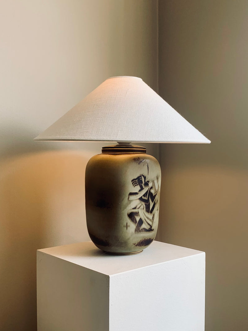 Gunnar Nylund Flambé Stoneware Table Lamp