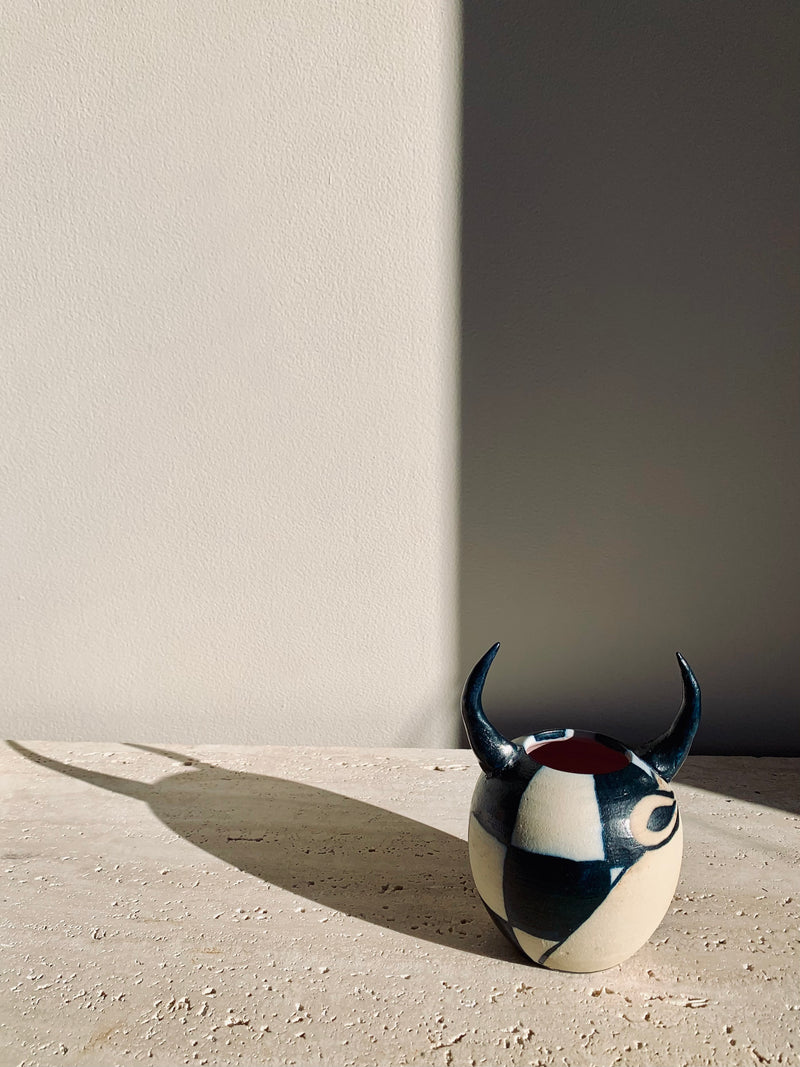 Herman Fogelin Sculptural Bull Vase
