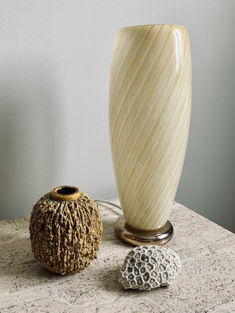 Murano Swirl Glass Table Lamp