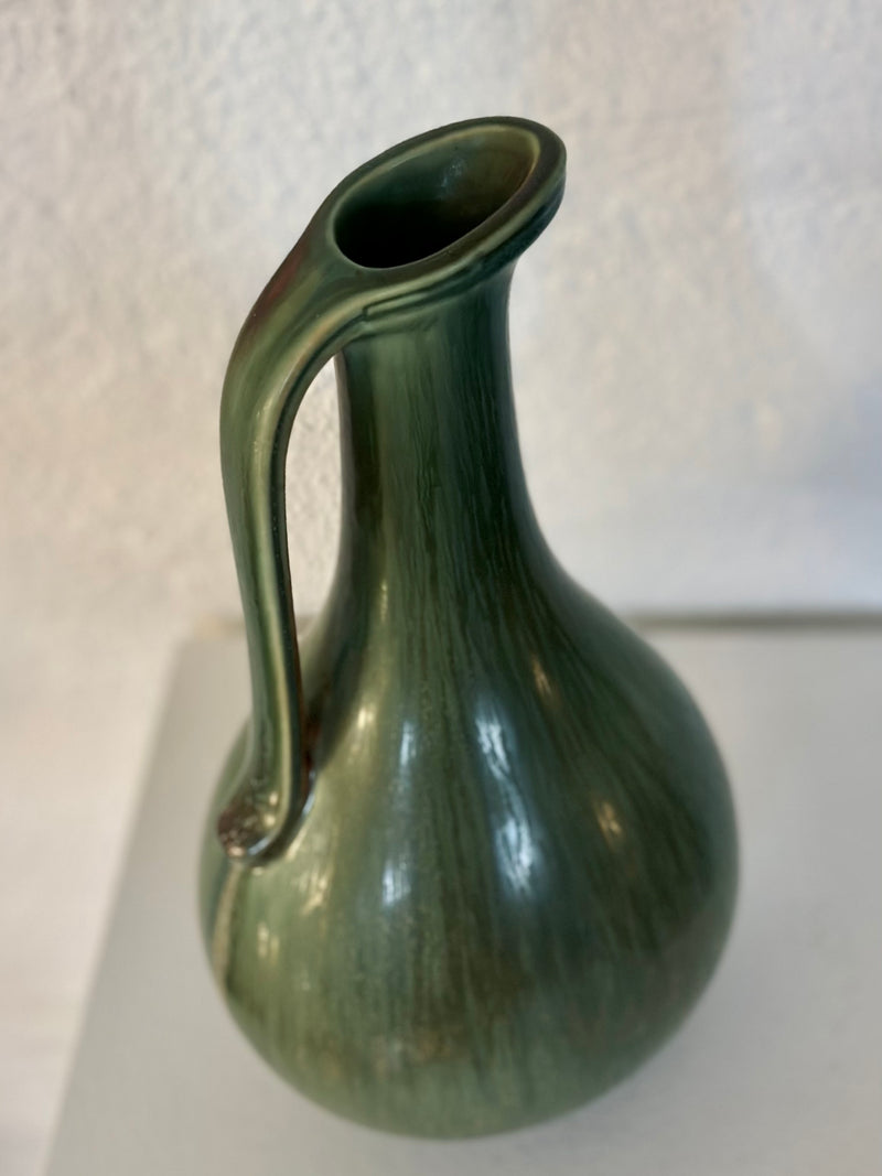 Gunnar Nylund Green Vase with Handle