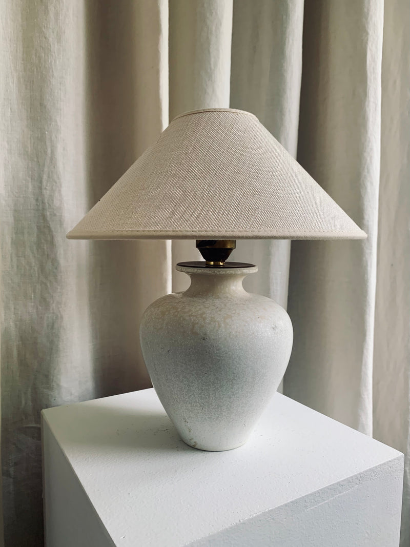 White Stoneware Table Lamp
