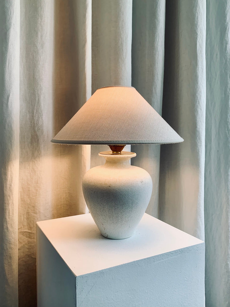 White Stoneware Table Lamp