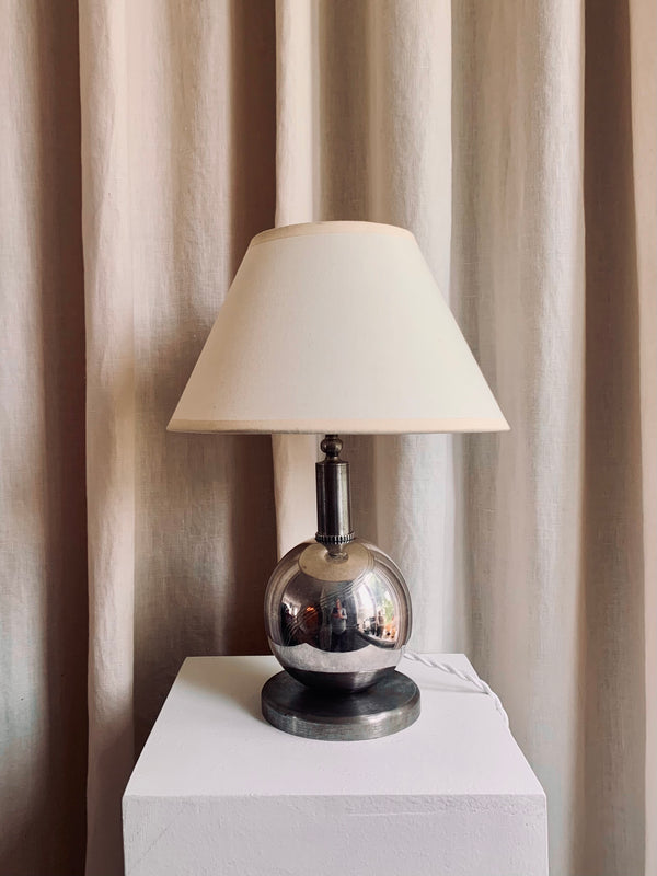 1930s Silver Plated Table Lamp