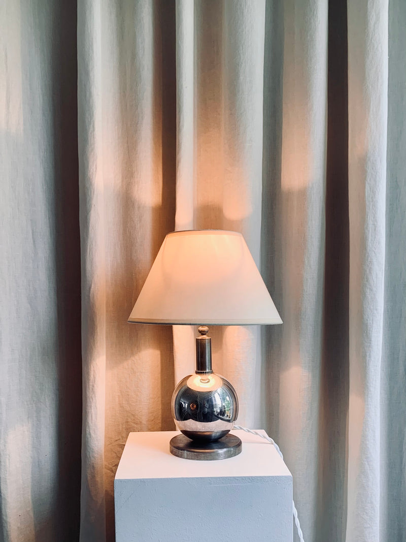 1930s Silver Plated Table Lamp