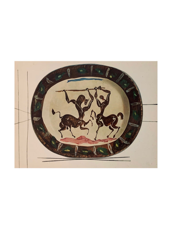 Vintage Ceramic Print "Kentaurs"